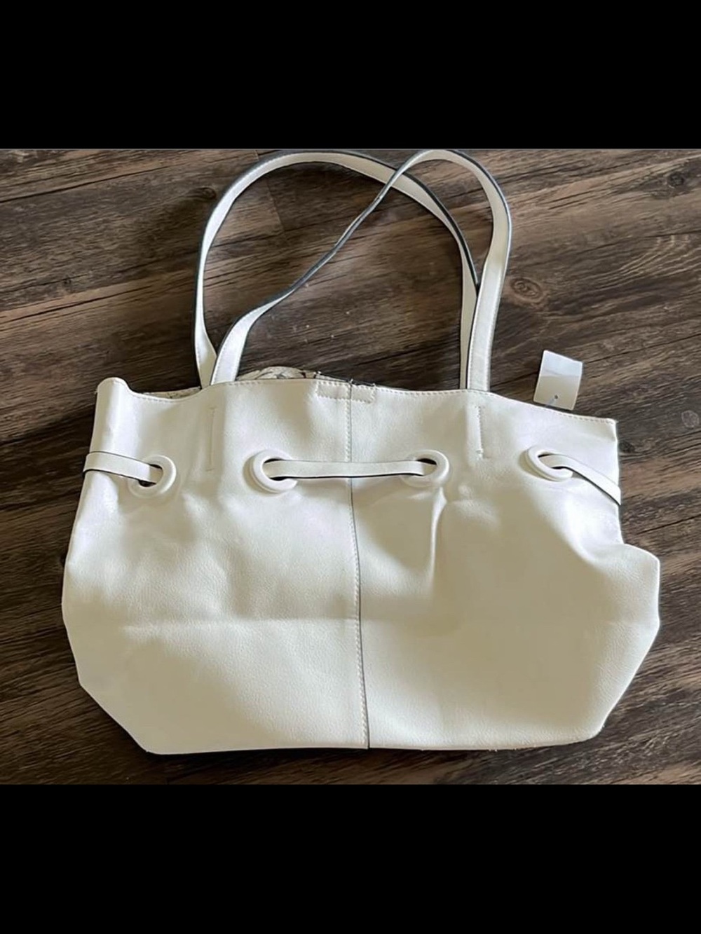 White Faux Leather Vegan Purse